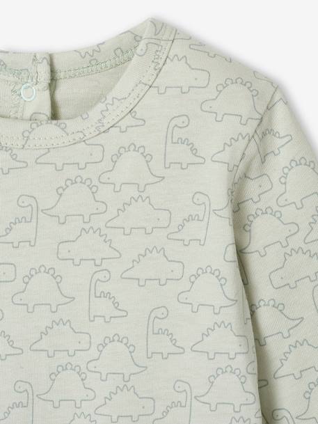 Lot de 2 pyjamas bébé garçon dinosaures vert d'eau - vertbaudet enfant 