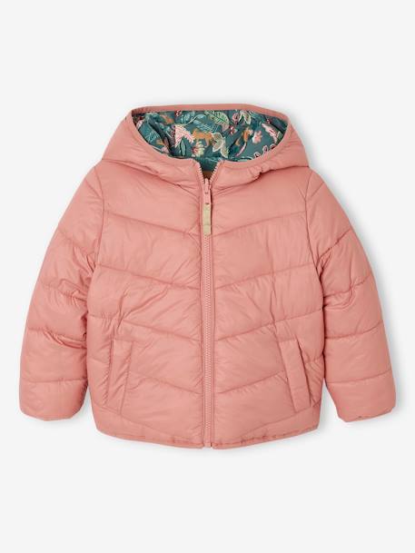 Doudoune fille légère réversible marine+vert émeraude+vert sauge - vertbaudet enfant 