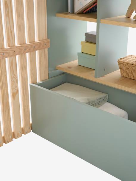 Lit mezzanine enfant avec rangement Playful vert - vertbaudet enfant 