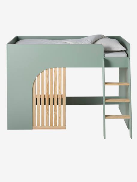 Lit mezzanine enfant avec rangement Playful vert - vertbaudet enfant 