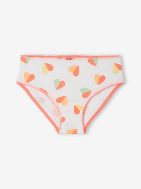 Set van 5 meisjesonderbroeken met print turquoiseblauw - vertbaudet enfant 