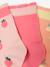 Lot de 3 paires de mi-chaussettes fruits fille rose - vertbaudet enfant 