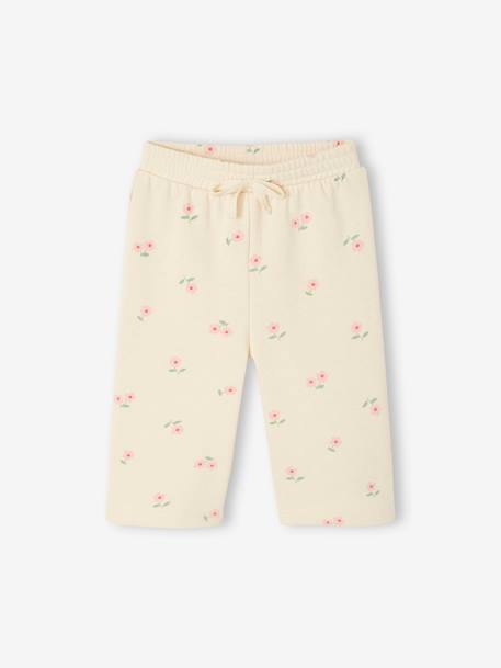 Pantalon large motifs fleurs bébé vanille - vertbaudet enfant 