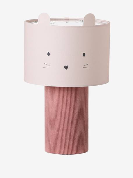 Tafellamp met dierenkop en fluwelen voet rozen - vertbaudet enfant 