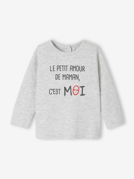 Bébé-T-shirt bébé à message manches longues