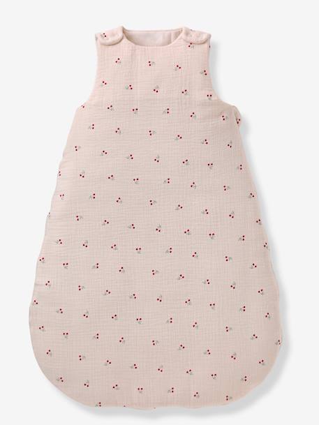 Personaliseerbare trappelzak zonder mouwen CHERRY beige, bedrukt - vertbaudet enfant 