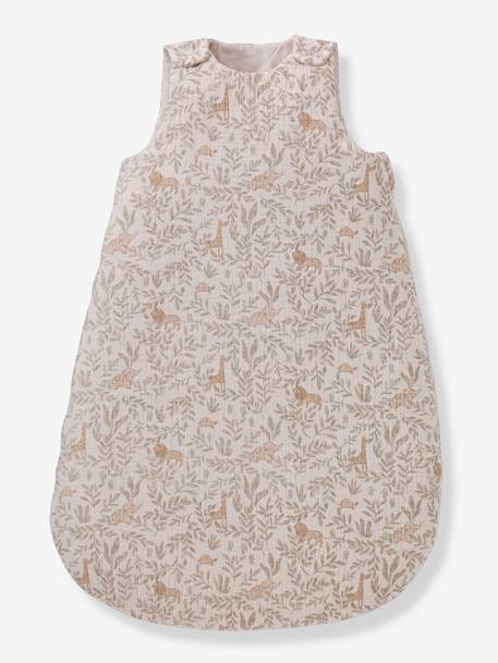 Gigoteuse en gaze de coton personnalisable BABYLON beige imprimé - vertbaudet enfant 