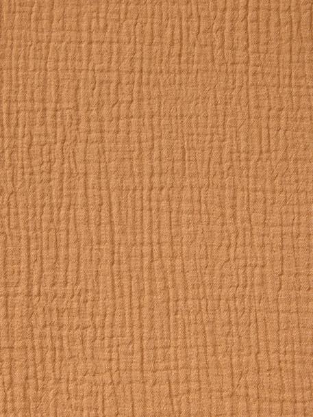 Drap housse bébé uni en gaze de coton Bio* ocre+vanille+vert sauge - vertbaudet enfant 