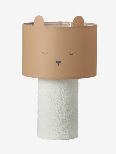 Lampe à poser Ourson pied en bouclette cannelle - vertbaudet enfant 