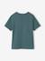 Jongensshirt met korte mouwen en grafisch ontwerp blauwgroen+wit - vertbaudet enfant 