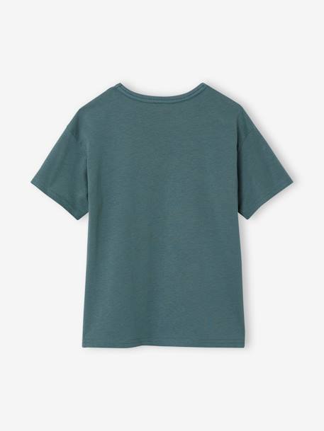 T-shirt garçon motifs graphiques manches courtes blanc+vert d'eau - vertbaudet enfant 