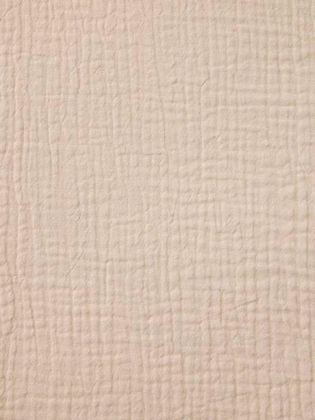 Drap housse bébé uni en gaze de coton Bio* ocre+vanille+vert sauge - vertbaudet enfant 