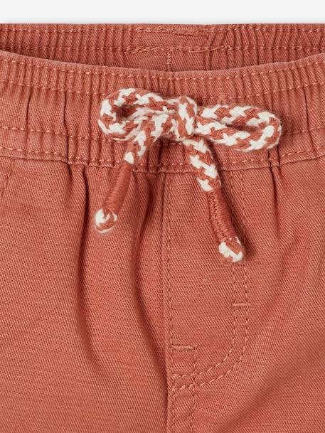 Short bébé garçon en toile taille élastiquée terracotta - vertbaudet enfant 