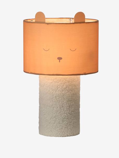Lampe à poser Ourson pied en bouclette cannelle - vertbaudet enfant 