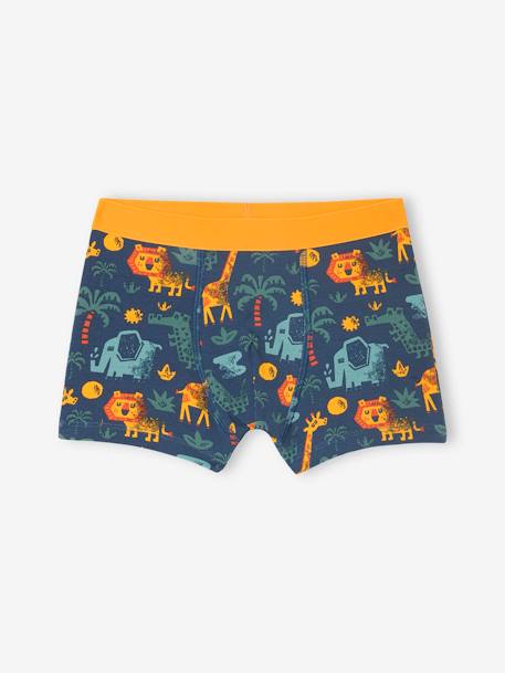 Set van 5 stretch boxershorts voor jongens Jungle groen - vertbaudet enfant 