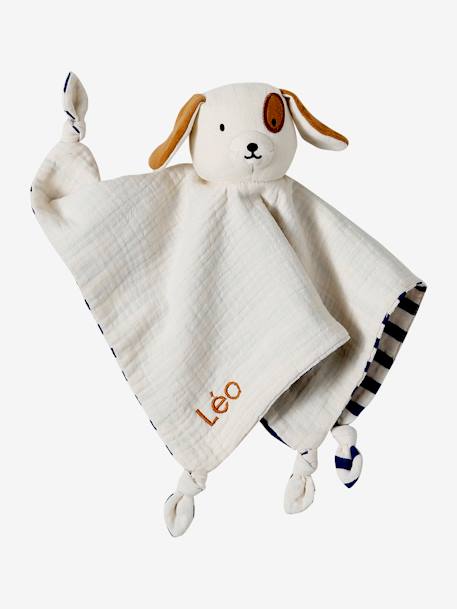 Doudou plat chien personnalisable + coffret cadeau bleu - vertbaudet enfant 