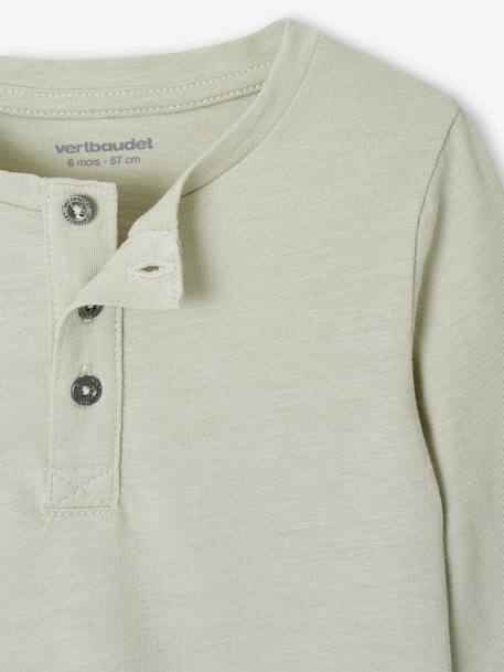 Lot 2 tunische Basics baby's longsleeve shirts groengrijs - vertbaudet enfant 