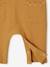 Combinaison bébé fille en gaze de coton manches courtes à volants caramel+vert sauge - vertbaudet enfant 
