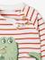 Sweat bébé en molleton bleu grisé+rayé vert+tomette+vert sapin - vertbaudet enfant 