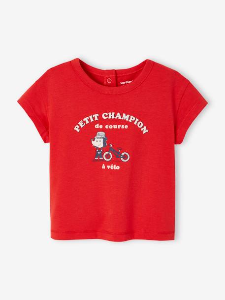 Set van 2 T-shirts voor baby, met korte mouwen rood - vertbaudet enfant 