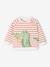Sweat bébé en molleton bleu grisé+rayé vert+tomette+vert sapin - vertbaudet enfant 