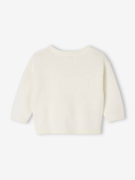 Gilet bébé garçon maille fine blanc - vertbaudet enfant 