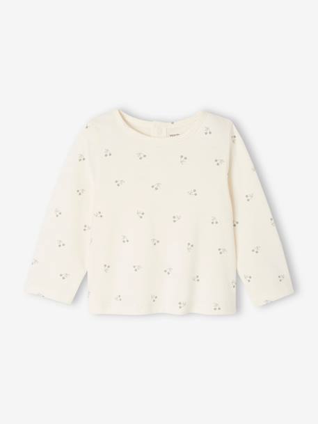 Lot de 2 t-shirts Basics bébé manches longues vert sauge - vertbaudet enfant 