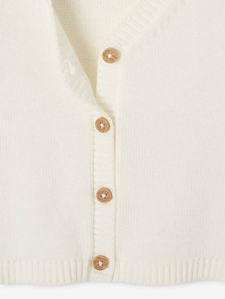 Gilet bébé garçon maille fine blanc - vertbaudet enfant 