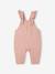 Salopette bébé bretelles à volants rose poudré - vertbaudet enfant 