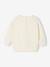 Babysweater met ronde kraag Basics ecru+saliegroen - vertbaudet enfant 