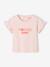T-shirt voor baby's met boodschap in biologisch katoen lichtroze - vertbaudet enfant 