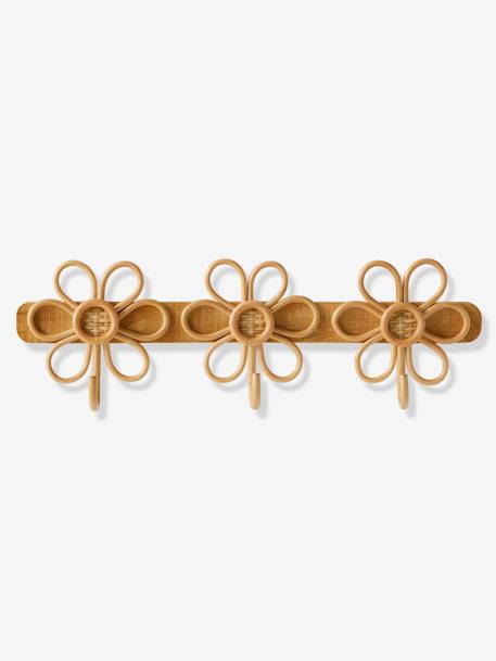 Rotan kapstokhaak 3 bloemen hout - vertbaudet enfant 