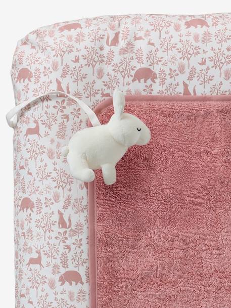 Matelas à langer et 2 tapis de change DANS LES BOIS vert sauge+vieux rose - vertbaudet enfant 