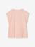 Tee-shirt fille uni fantaisie manches courtes personnalisable corail+écru+marine+rose bonbon - vertbaudet enfant 