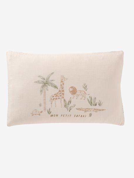 Set dekbedovertrek + kussensloop voor baby's BABYLON beige, bedrukt - vertbaudet enfant 