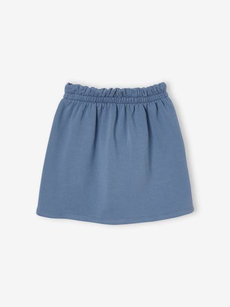 Jupe en molleton fille bleu chambray+rayé vert+rouge - vertbaudet enfant 