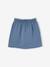 Jupe en molleton fille bleu chambray+rayé vert+rouge - vertbaudet enfant 