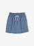 Jupe en molleton fille bleu chambray+rayé vert+rouge - vertbaudet enfant 