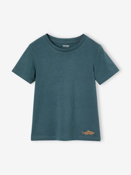 Set van 3 geassorteerde jongens-T-shirts met korte mouwen gemêleerd wit+pecannoot - vertbaudet enfant 