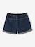 Short en jean fille bleu clair+bleu moyen+denim brut - vertbaudet enfant 