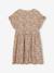 Robe à fleurs boutonnée fille bleu ciel+blush+écru - vertbaudet enfant 