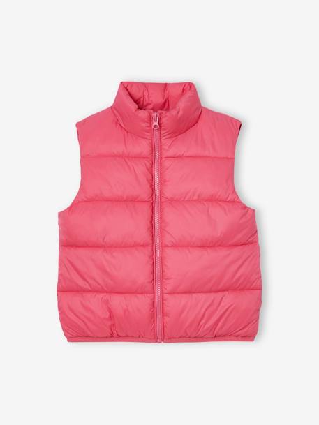 Doudoune fille légère sans manches rose+vert sauge - vertbaudet enfant 