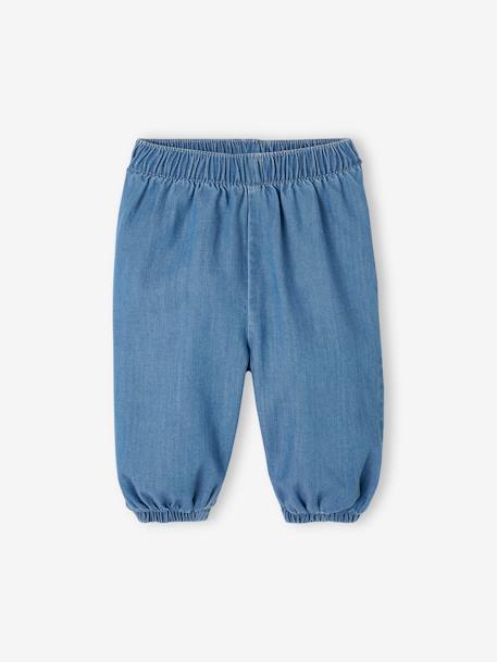 Pantalon bébé en denim léger stone - vertbaudet enfant 