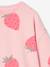 Sweat fille motifs fantaisie beige imprimé+blanc imprimé+rose+vanille - vertbaudet enfant 