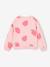Sweat fille motifs fantaisie beige imprimé+blanc imprimé+rose+vanille - vertbaudet enfant 