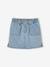 Jupe en jean fille bleu clair+bleu moyen - vertbaudet enfant 