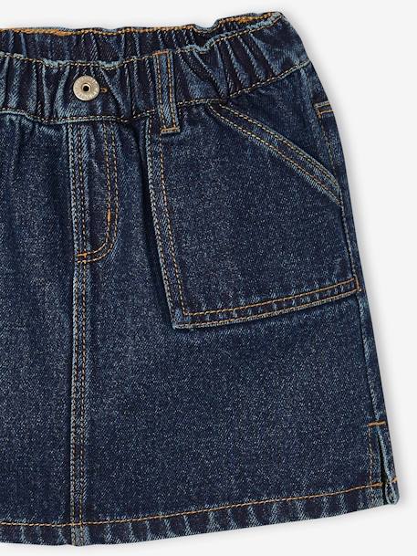 Jupe en jean fille denim brut - vertbaudet enfant 