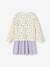 Meisjesset gewatteerd jack met bloemenprint + jurk paars+rozen - vertbaudet enfant 