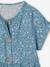 Robe à fleurs boutonnée fille bleu ciel+blush+écru - vertbaudet enfant 