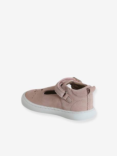 Leren babysandalen roze (poederkleur) - vertbaudet enfant 